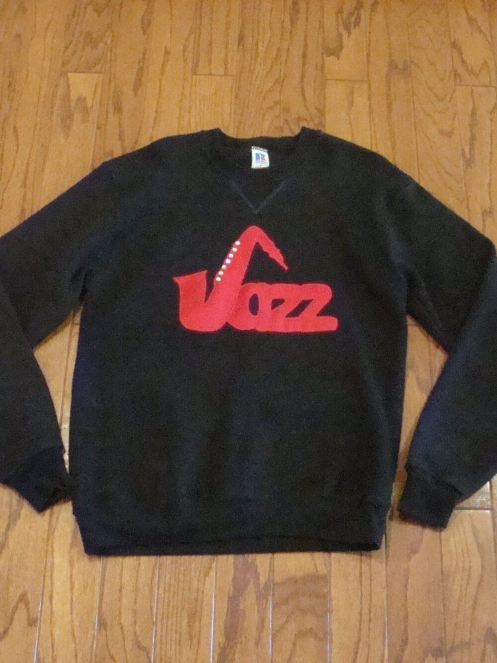Russell Athletic Women's Medium "Jazz" Logo Sweatshirt Crew Neck Black & Red